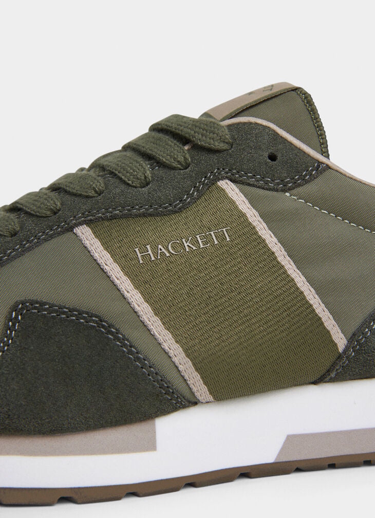 Hackett Keston Heritage Khaki Green Trainer