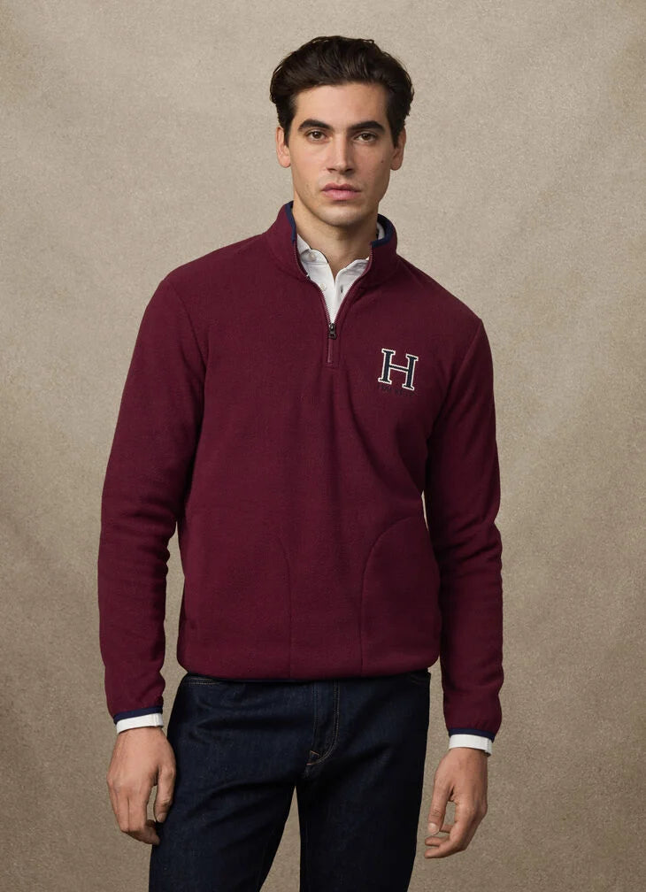 Hackett Logo Fleece 1/4 Zip Sweat