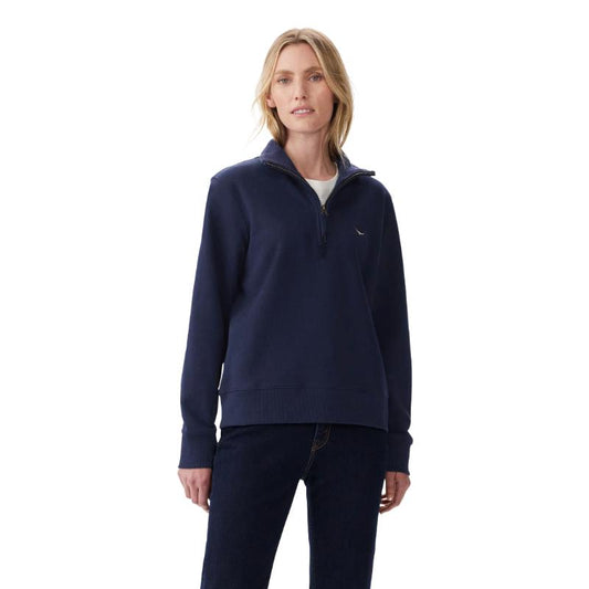 RM Williams Tricket Womens 1/4 Zip Sweatshirt-Navy