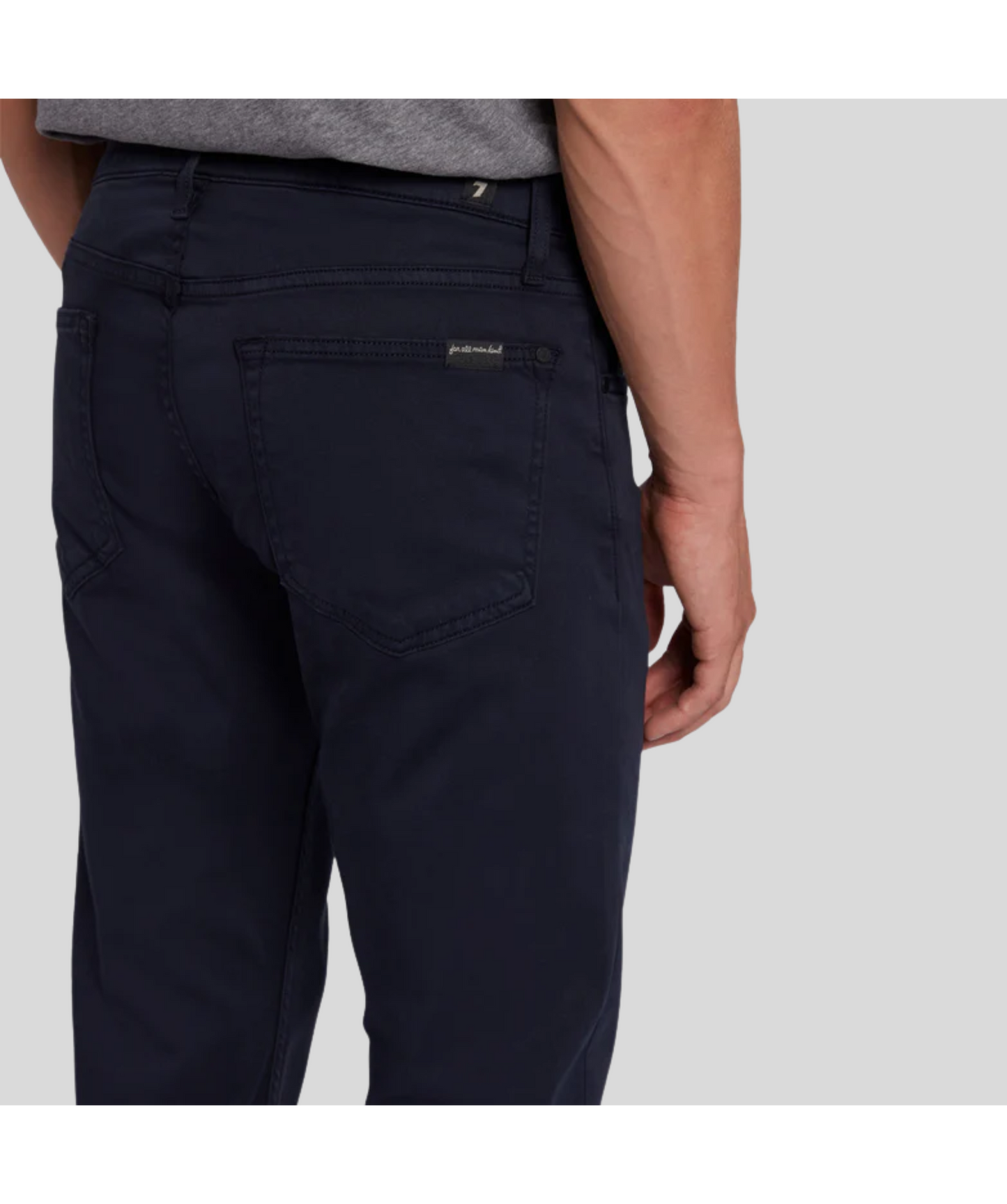 7 For All Mankind Luxe Performance Slimmy Stretch Sateen Navy