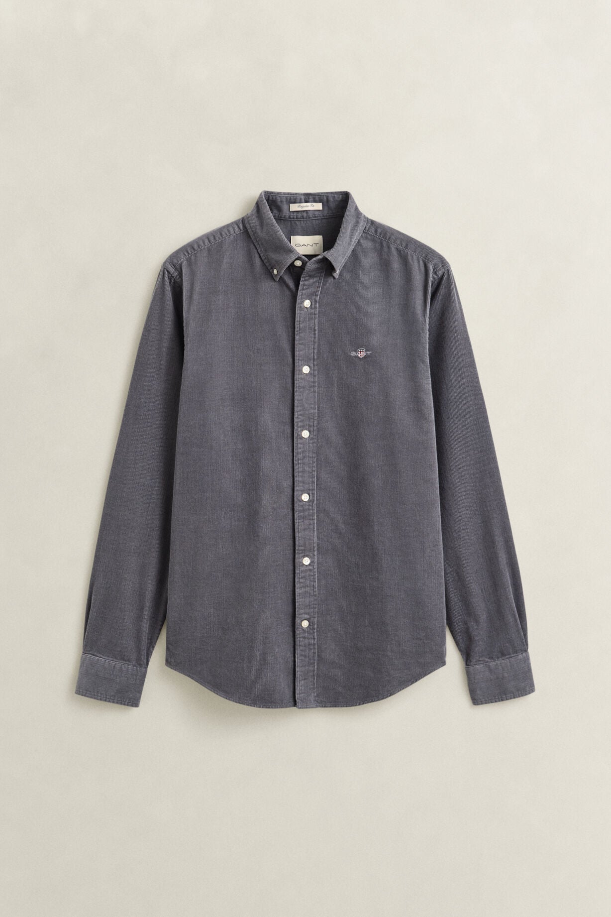 GANT Reg Fit Corduroy Shirt-Mid Grey