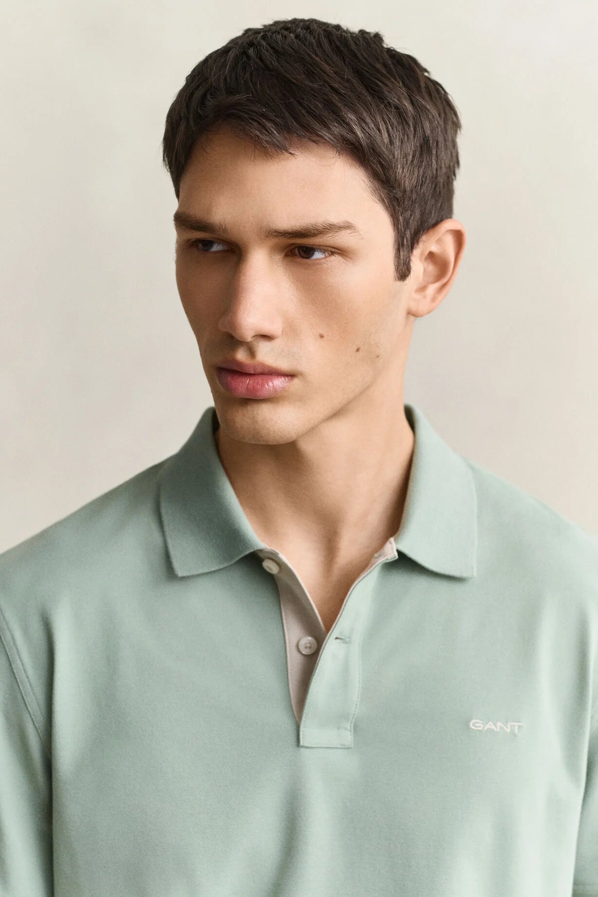 GANT Contrast Pique Polo Shirt-Surplus Mint