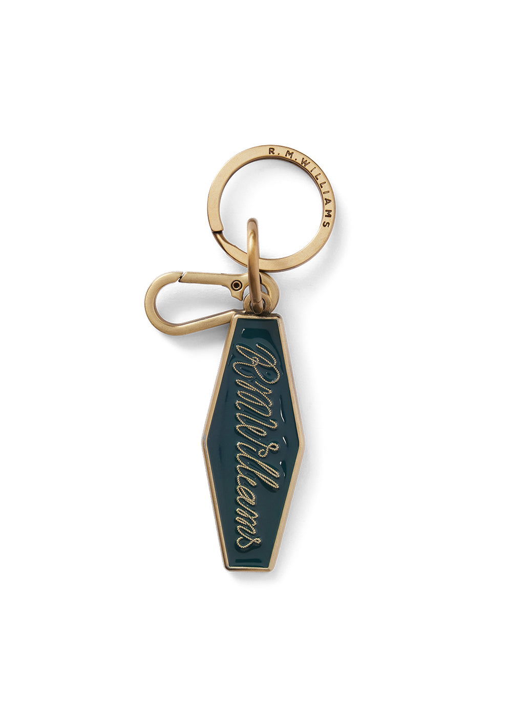 RM Williams Rope Logo Enamel Keyring Pine