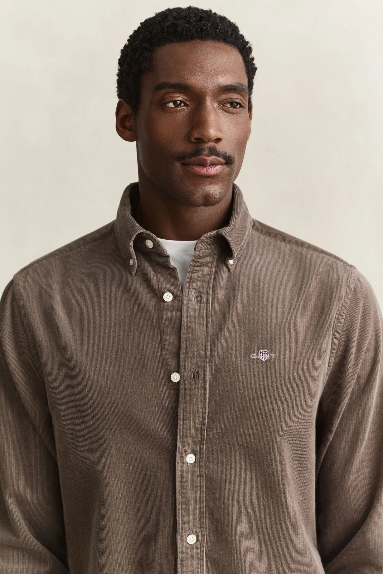 GANT Reg Fit Corduroy Shirt-Faded Taupe
