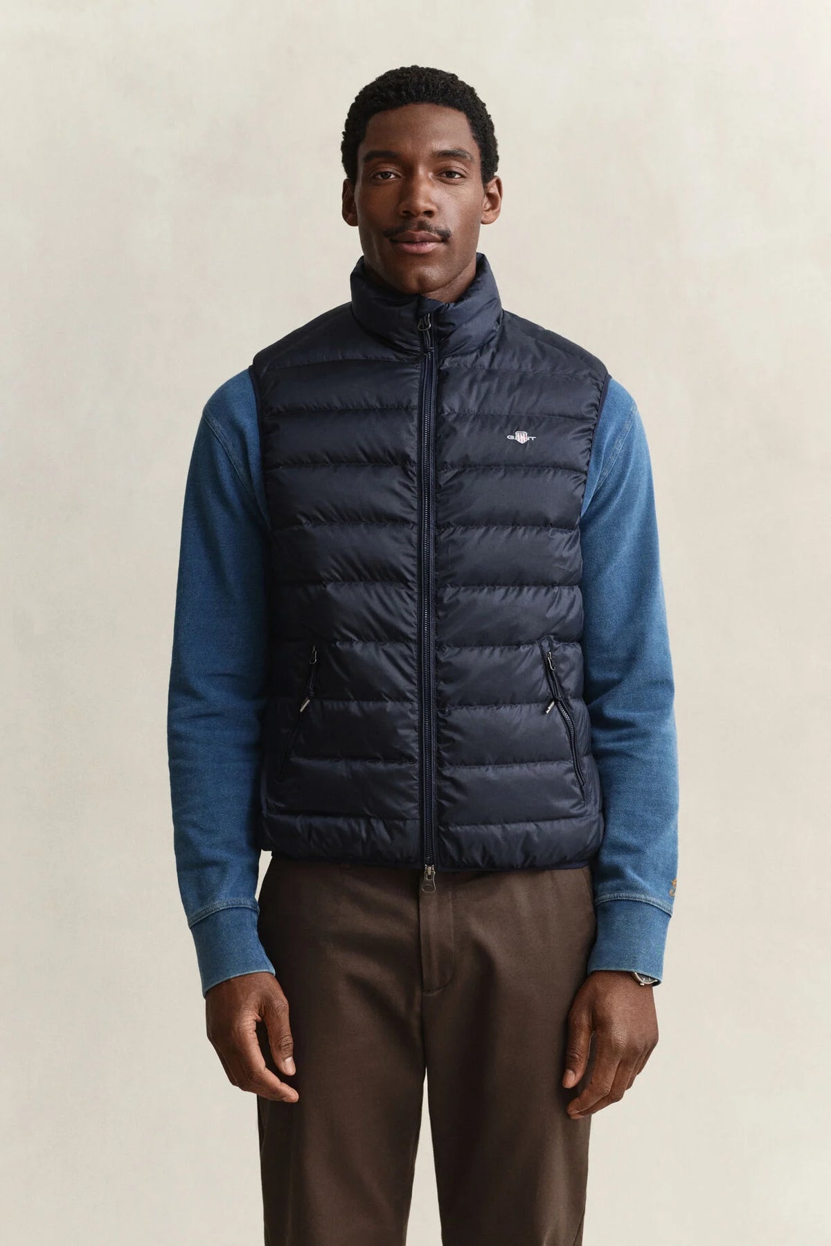 GANT Light Down Gilet-Evening Blue