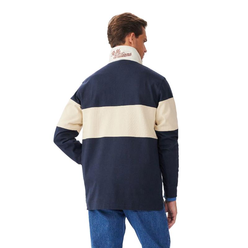 RM Williams Heritage Rugby Shirt-Navy Sand