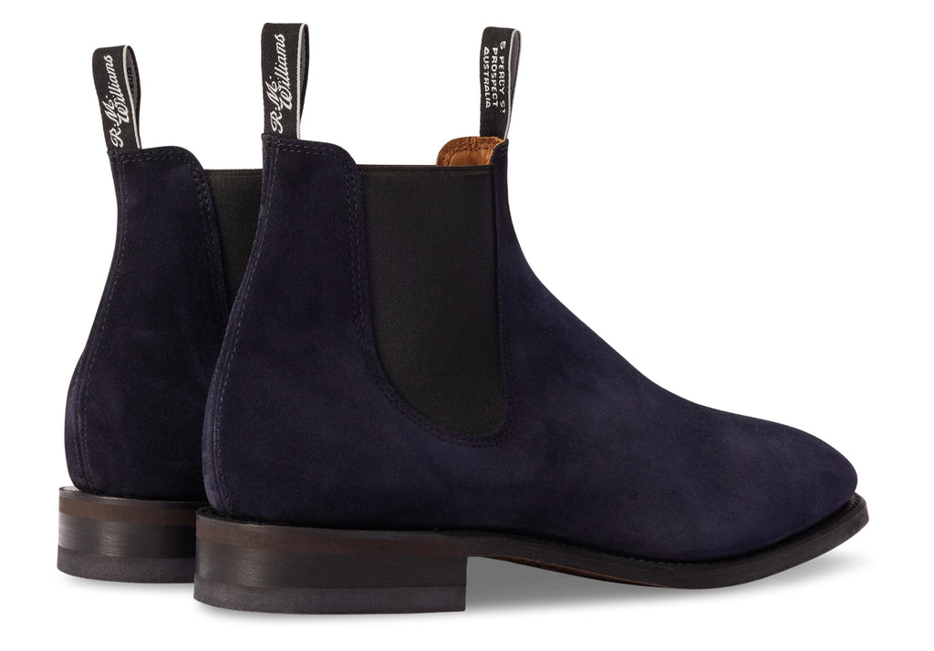 RM Williams Midnight Navy Suede Comfort Craftsman Boots