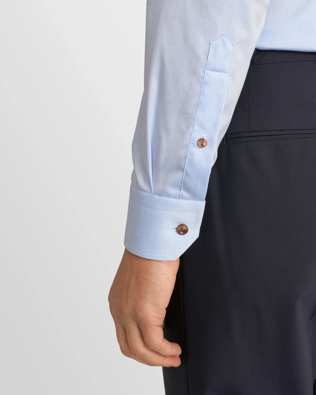 Eton Paisley Effect Signature Twill Contemporary Fit Shirt-Blue