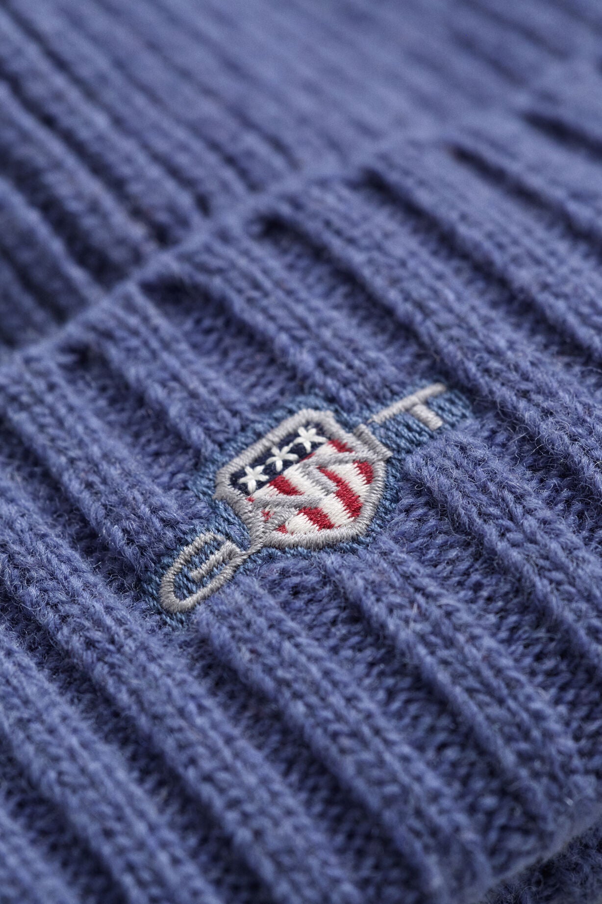GANT Shield Wool Lined Beanie-Blue Horizon