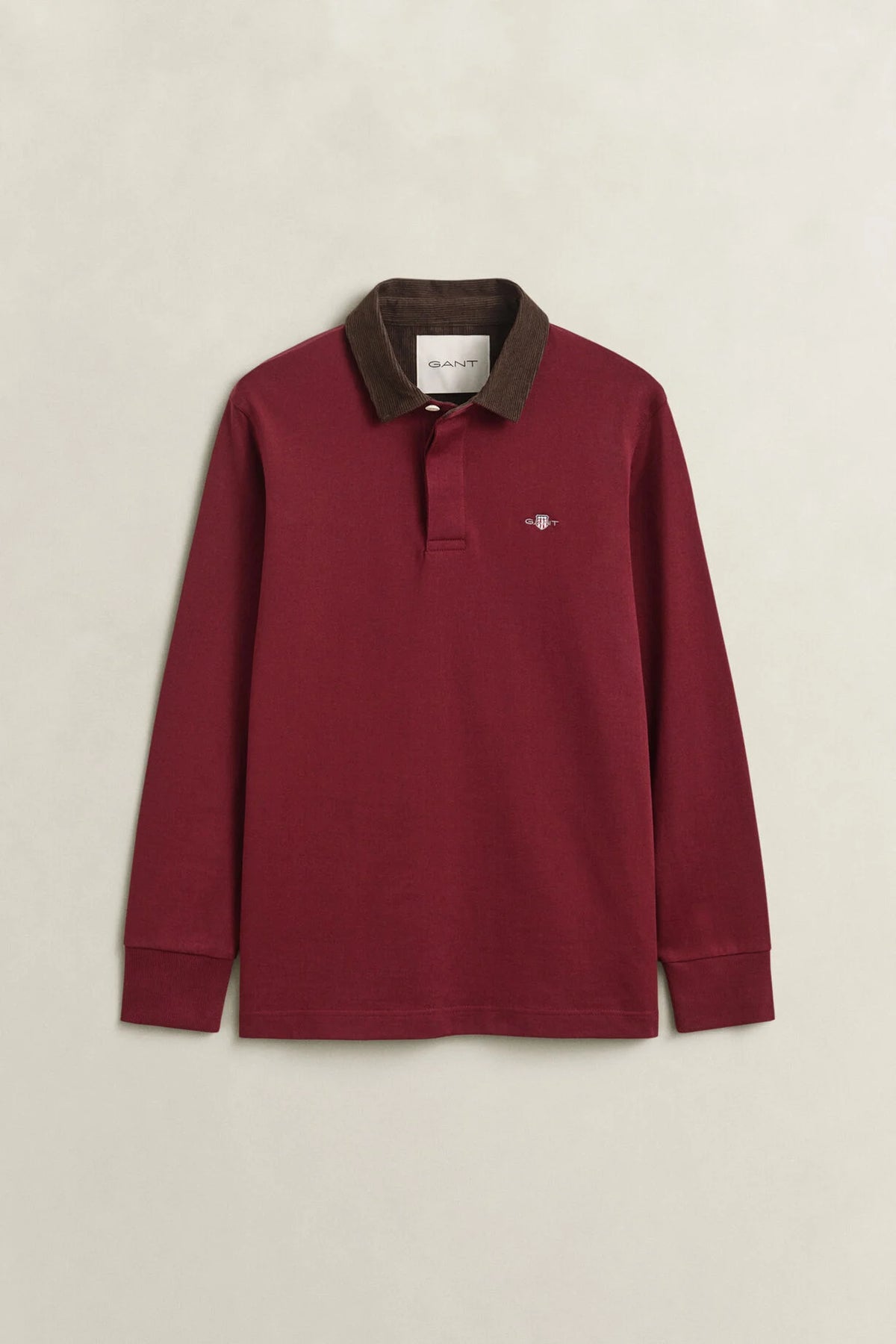 GANT Reg Fit Corduroy Collar Rugger-Deep Grape Wine
