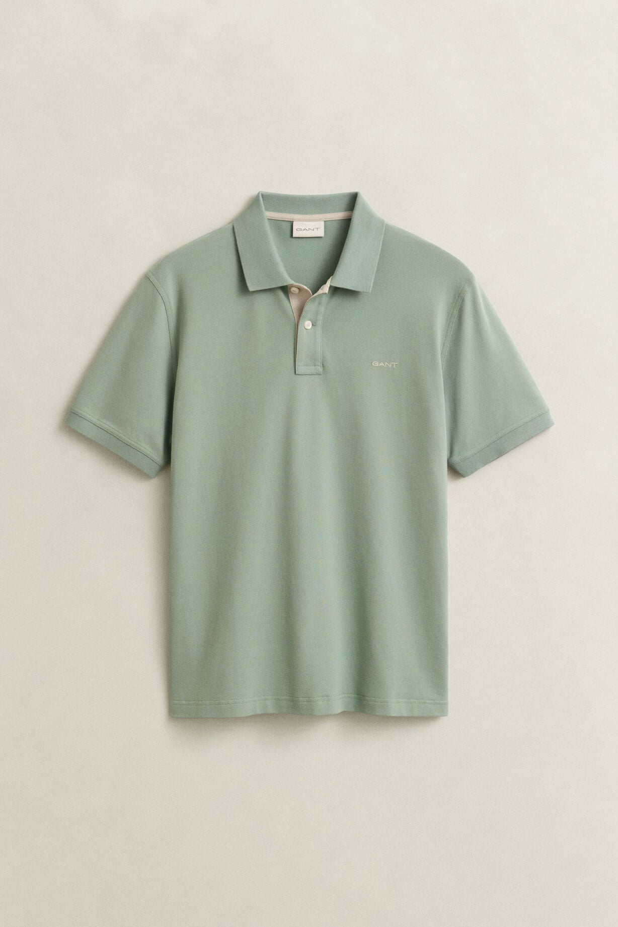 GANT Contrast Pique Polo Shirt-Surplus Mint