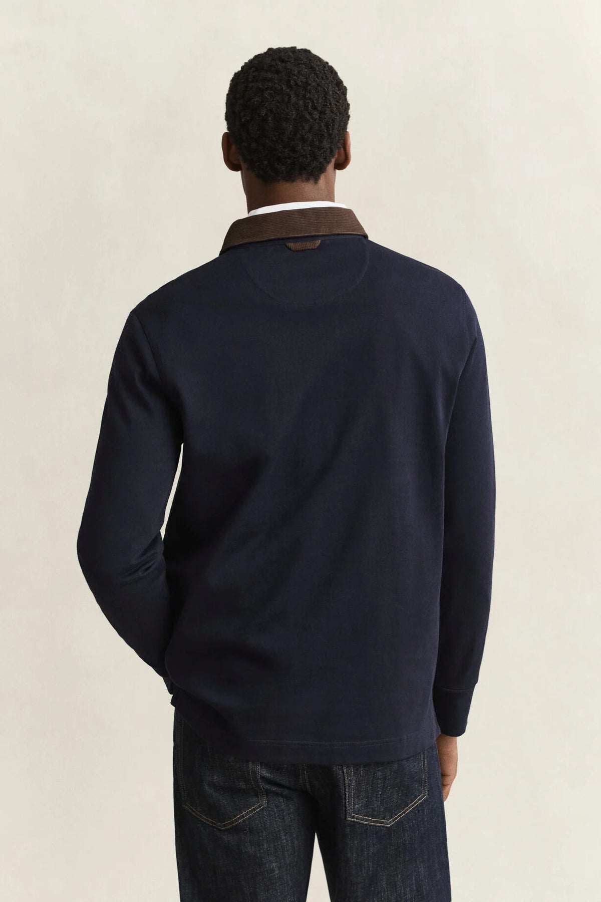 GANT Reg Fit Corduroy Collar Rugger-Evening Blue
