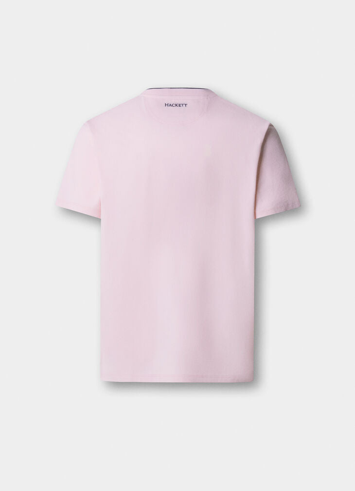 Hackett Heritage Classic Fit Number T-Shirt - Light Pink