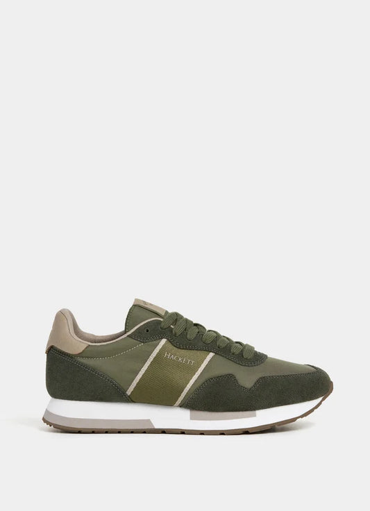 Hackett Keston Heritage Khaki Green Trainer