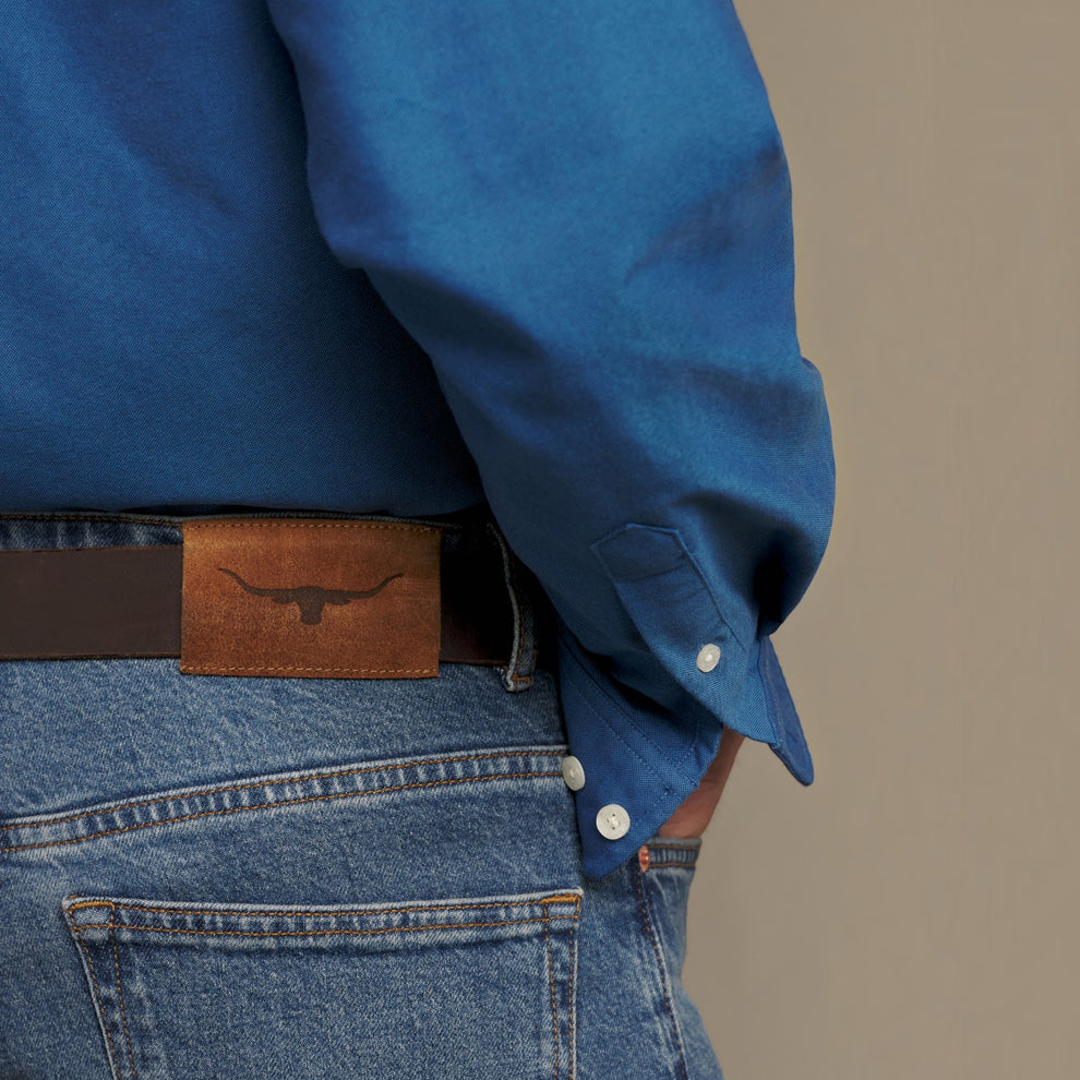 RM Williams Clapton Oxford Shirt-Blue