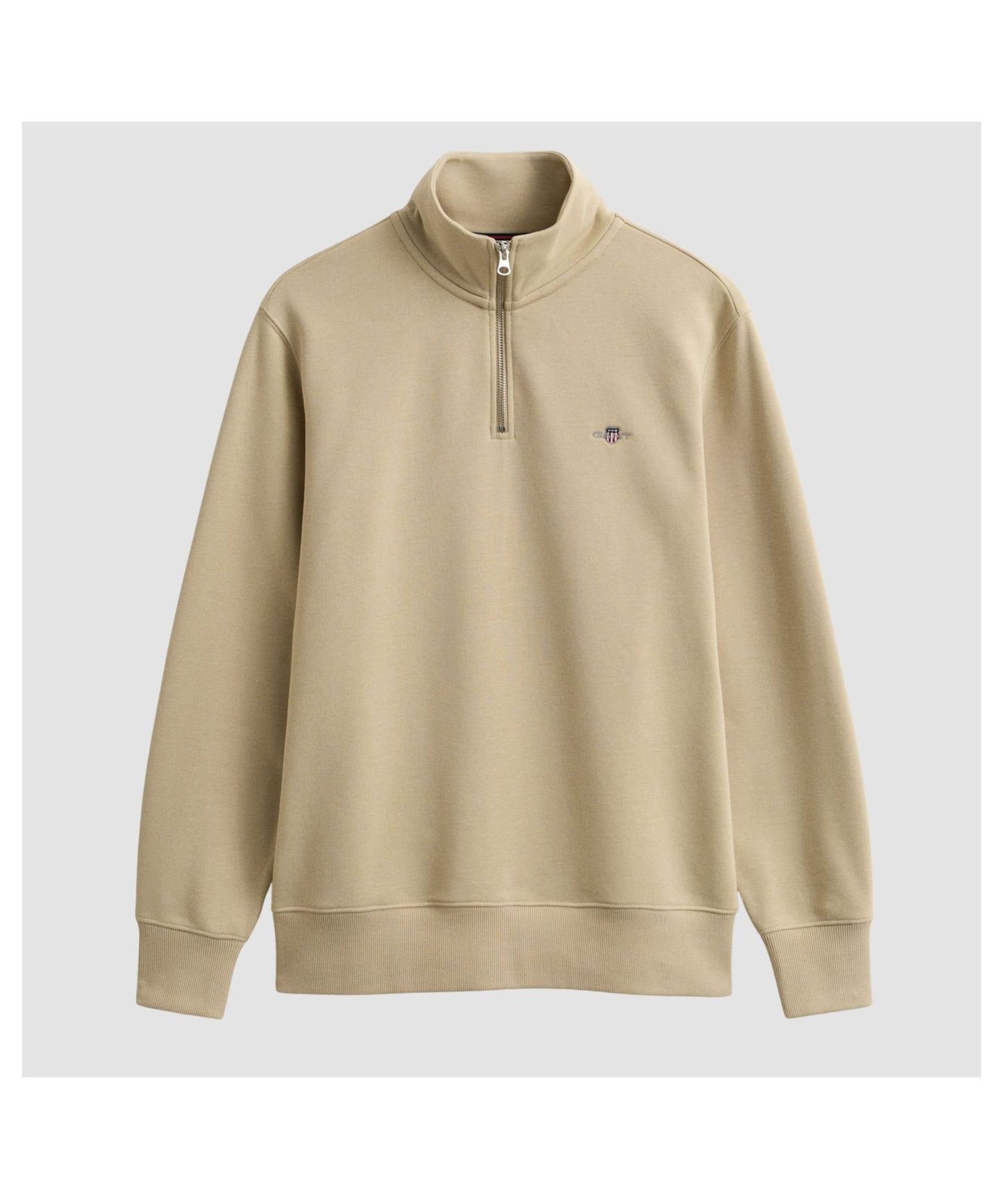 GANT Shield Half-Zip Sweatshirt - Oat Beige