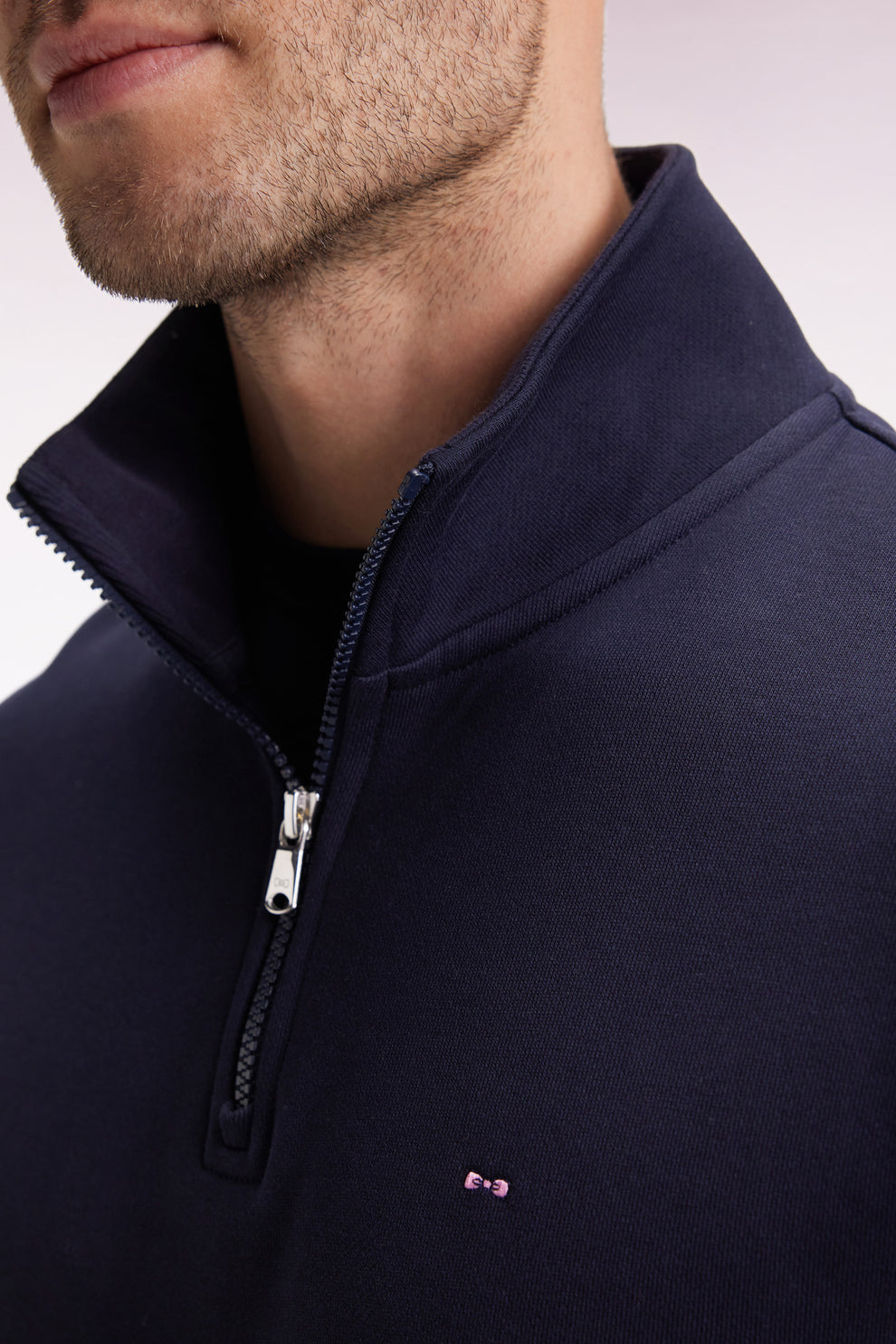 Eden Park 1/4 Zip Navy Fleece Sweatshirt