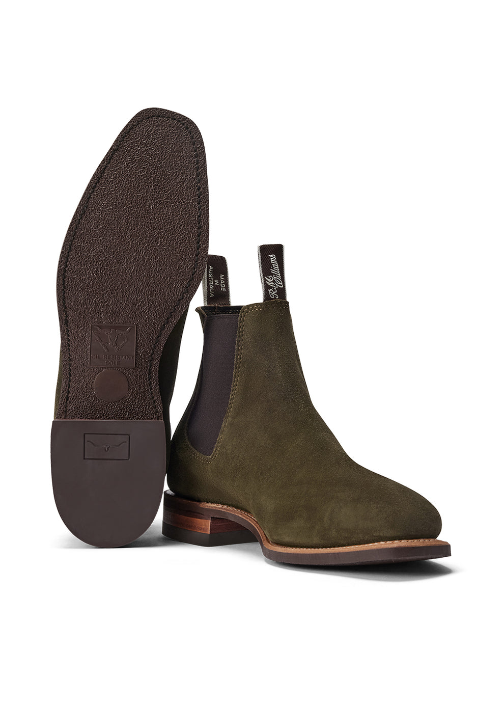RM Williams Eucalypt Suede Comfort Craftsman Boots