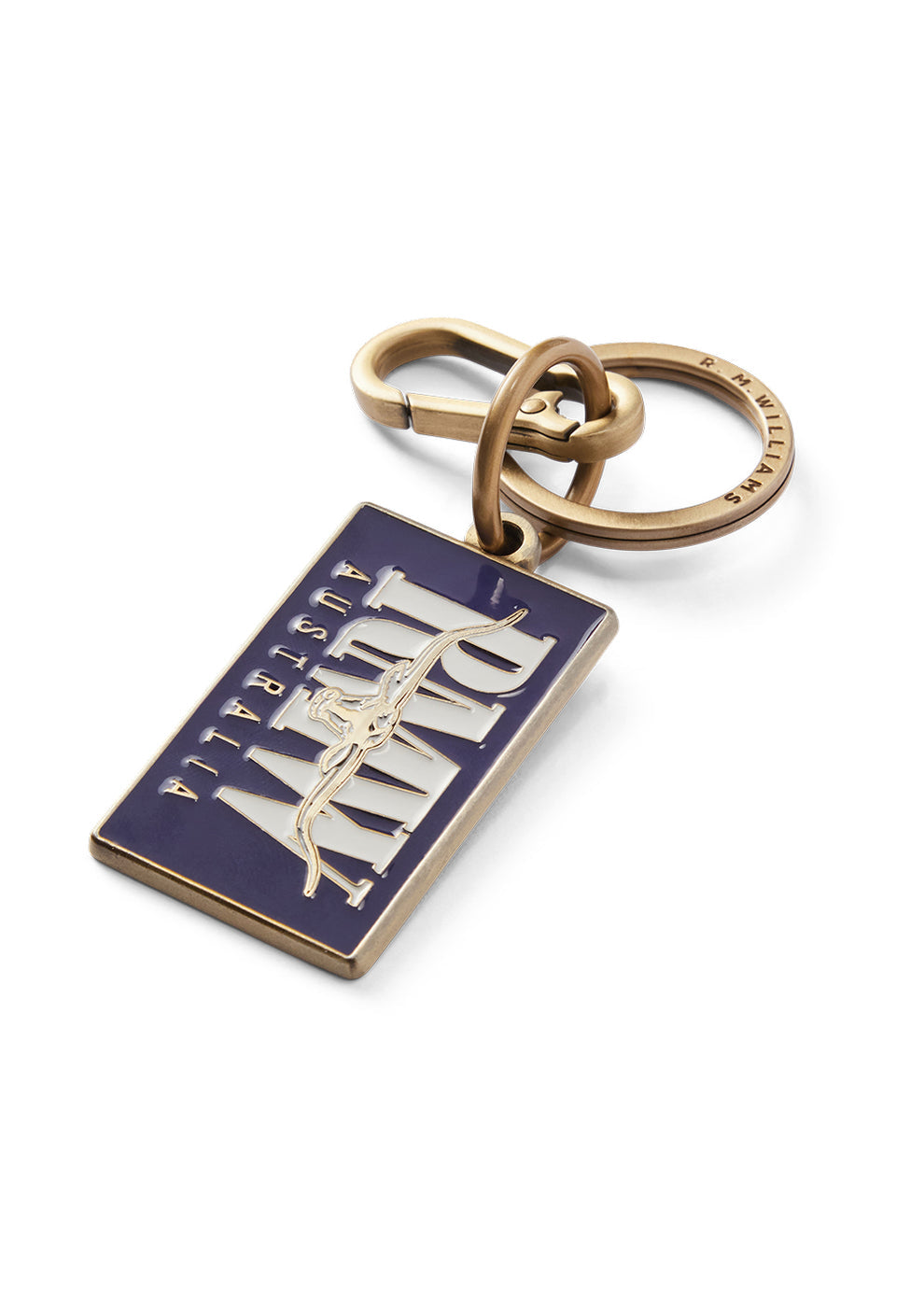 RM Williams Heritage Logo Enamel Keyring Navy