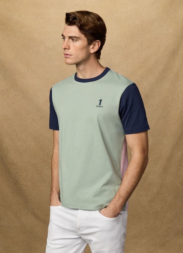 Hackett Heritage Classic Fit Multi T-Shirt - Sage Green