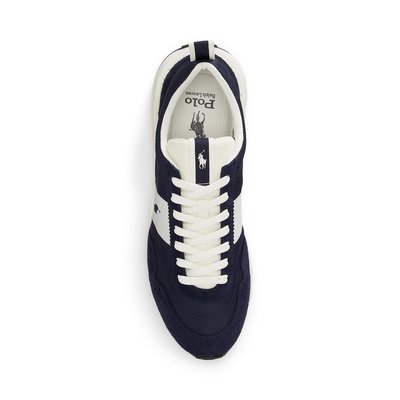 Polo Ralph Lauren Train 89 Suede and Oxford Trainer-Navy/Deckwash White