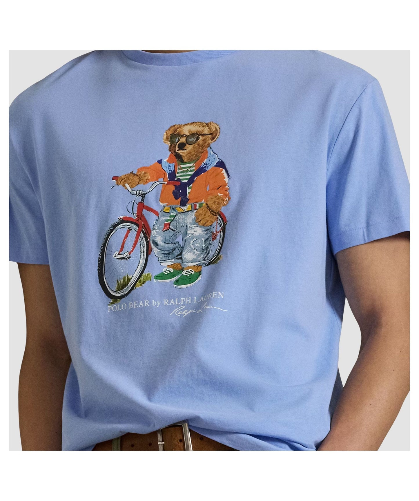Polo Ralph Lauren Custom Slim Fit Polo Bear T-Shirt- Austin Blue
