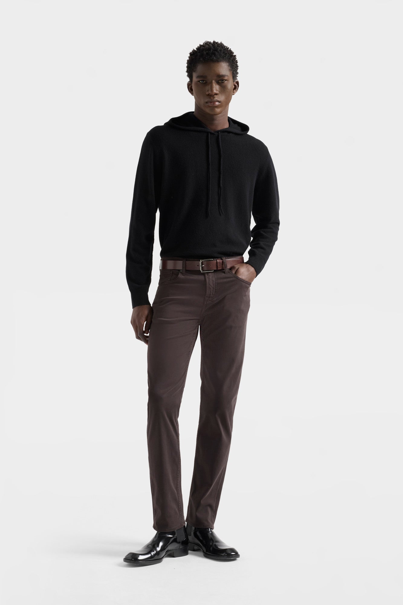 7 For All Mankind Luxe Performance Slimmy Stretch Sateen-Molasses