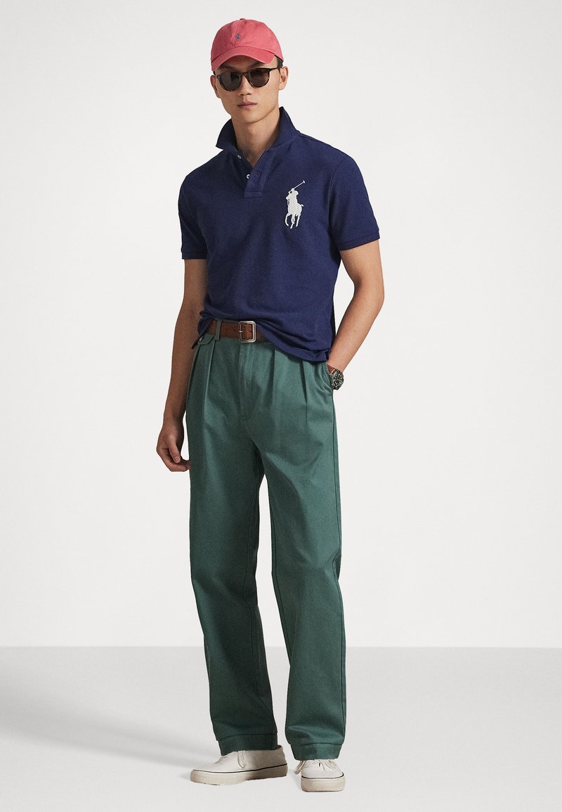 Polo Ralph Lauren Custom Slim Fit Big Pony Mesh Polo Shirt-Newport Navy