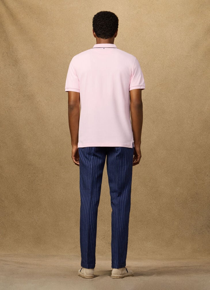 Hackett Heritage Classic Fit Number Polo - Light Pink