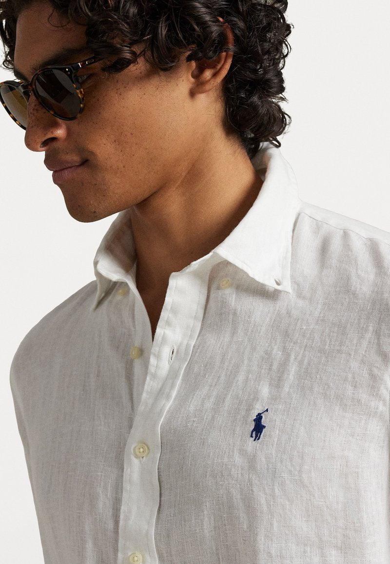 Polo Ralph Lauren Custom Fit Linen Shirt-White