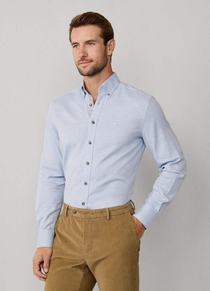Hackett Tailored Fit Multi Trim Flannel Shirt
