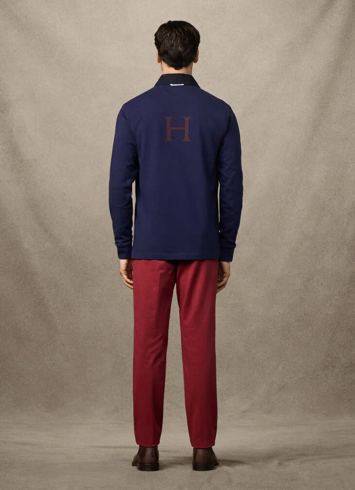 Hackett Classic Fit Logo Rugby Shirt