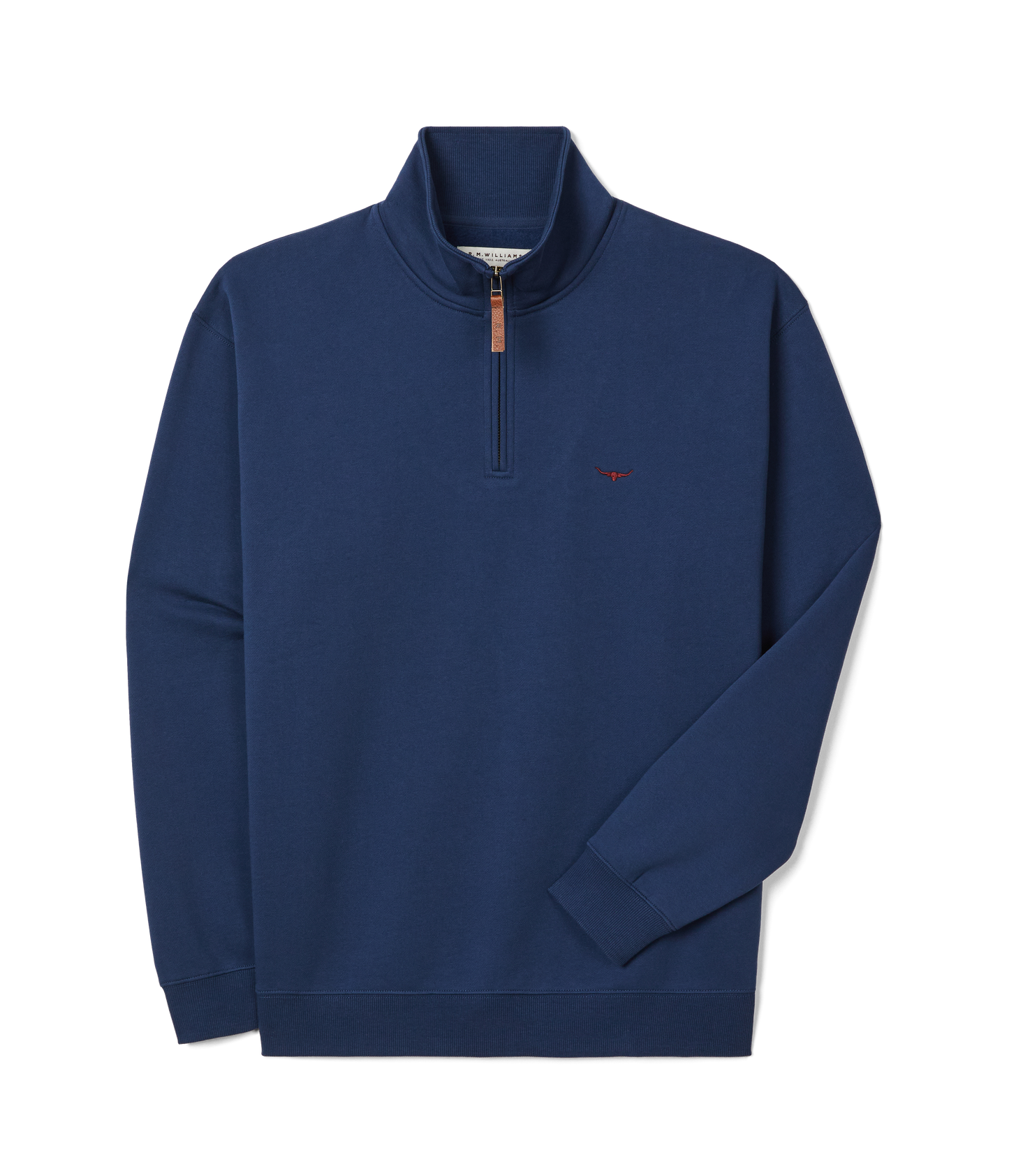 RM Williams 1/4 Zip Mulyungarie Fleece Sweatshirt-Vintage Blue