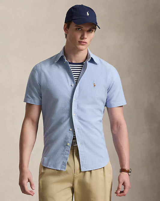 Polo Ralph Lauren Custom Fit SS Oxford Shirt-Blue