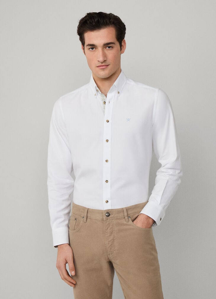 Hackett Tailored Fit Multi Trim Flannel Shirt