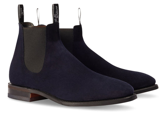 RM Williams Midnight Navy Suede Comfort Craftsman Boots