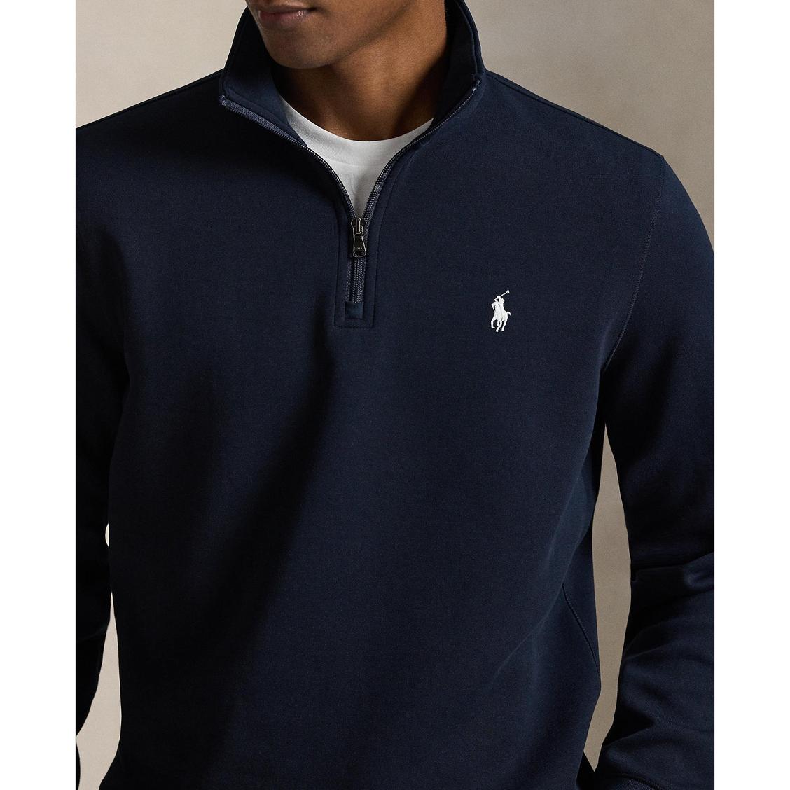 Polo Ralph Lauren Double-Knit Quarter Zip Pullover-Aviator Navy