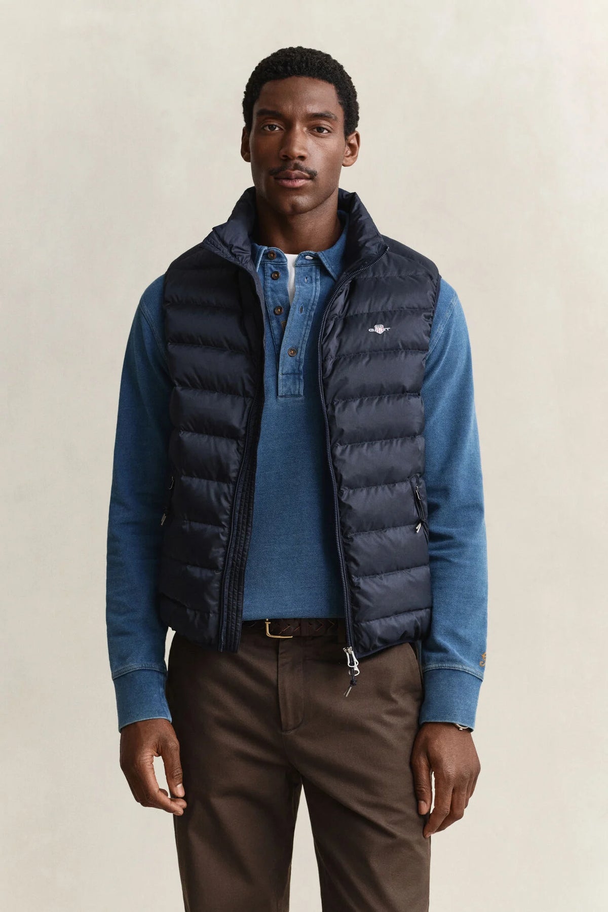 GANT Light Down Gilet-Evening Blue