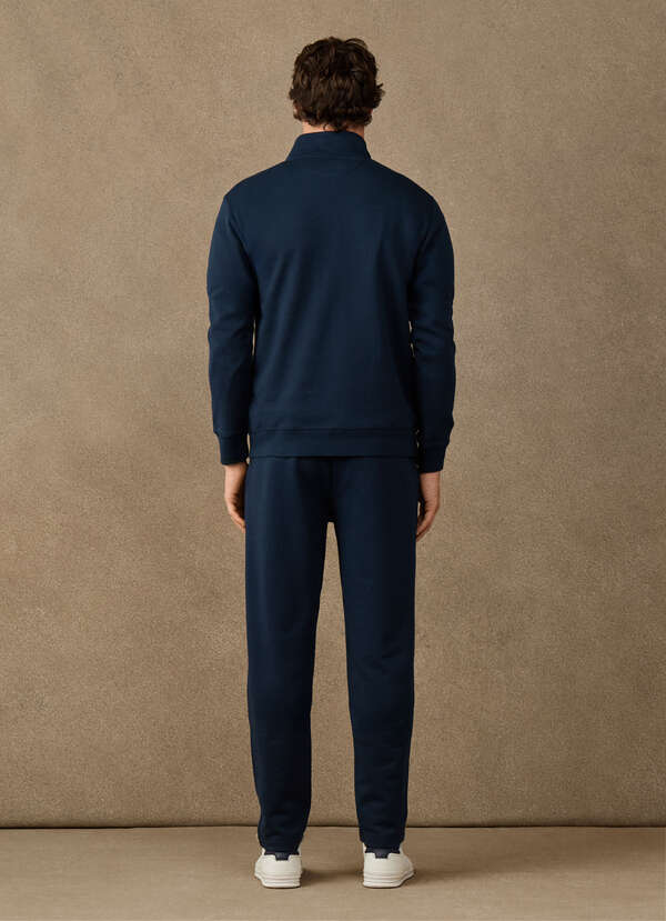 Hackett Heritage Branded Cotton Quarter Zip Sweatshirt-Old Navy