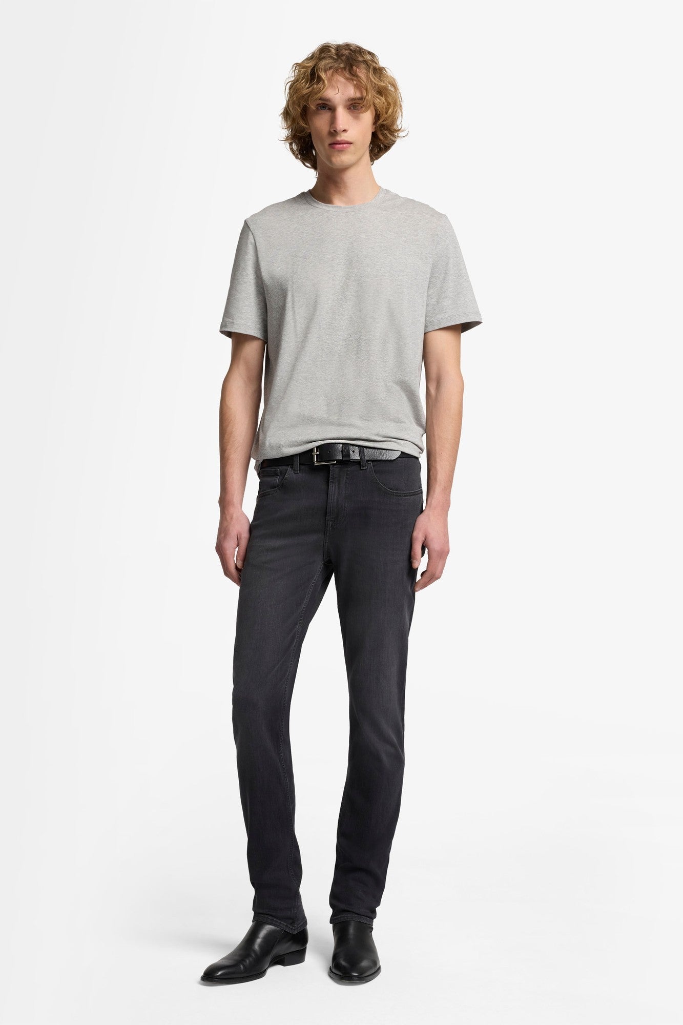 7 For All Mankind Slimmy Lux Performance Jeans-Washed Black