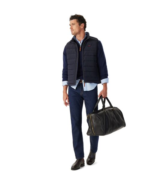 RM Williams Rydal Padded Vest-Navy