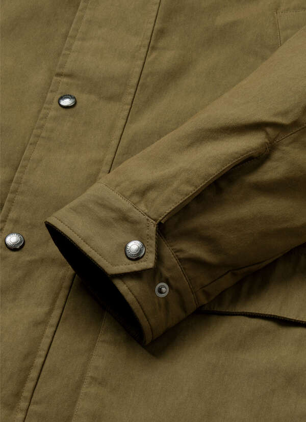 Hackett London Cotton Blend Field Jacket-Olive Green