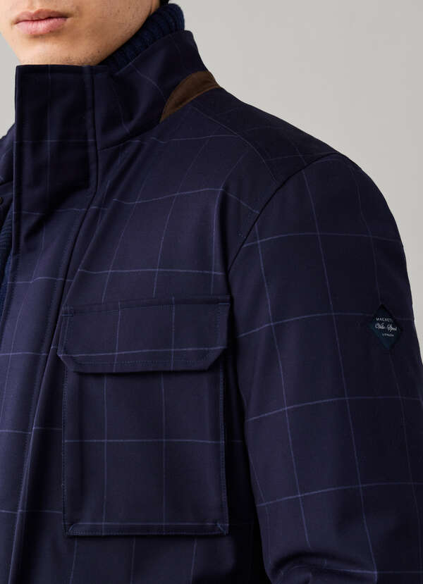 Hackett London Tailored Windowpane Velospeed Jacket-Old Navy