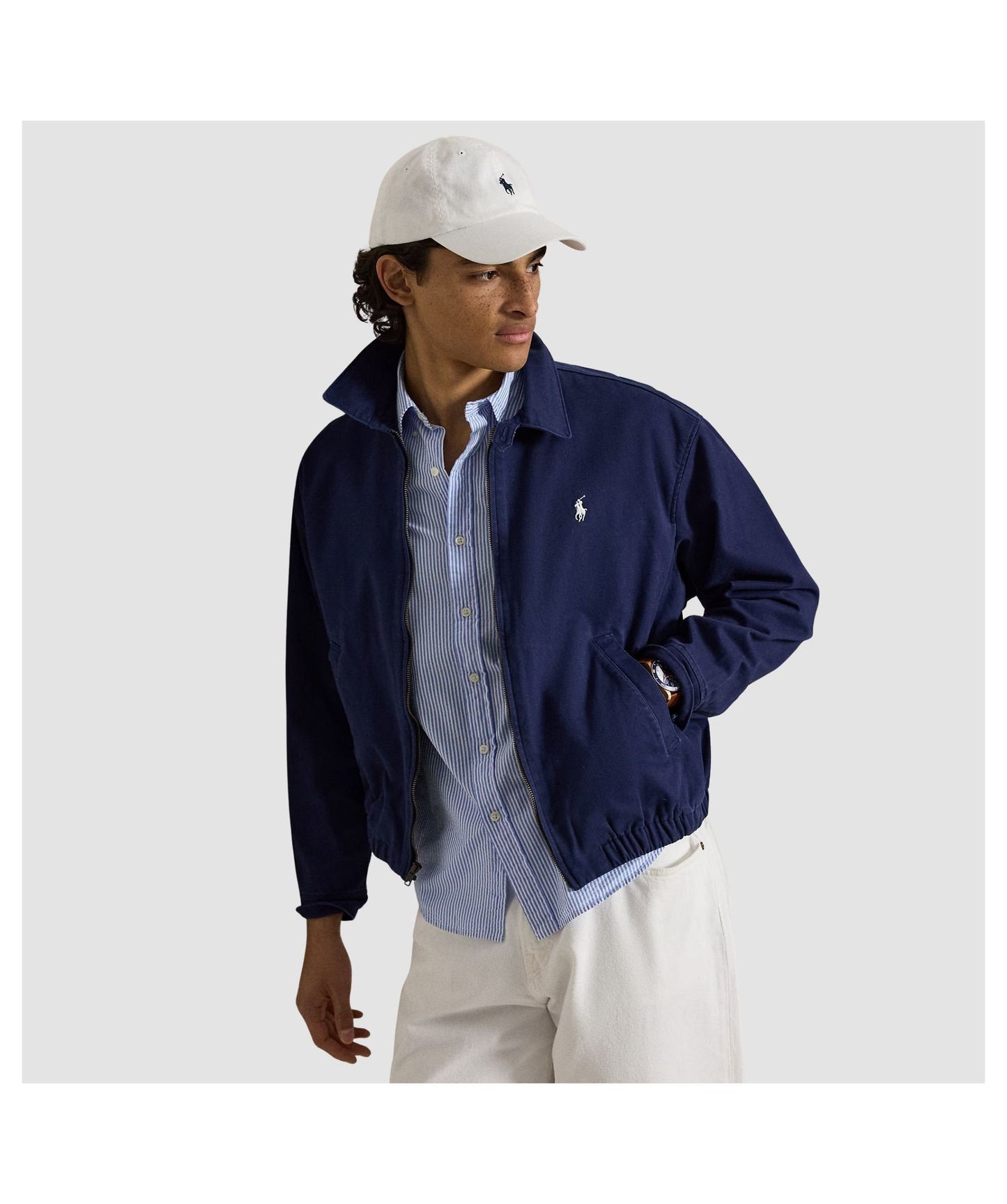Polo Ralph Lauren Prepster Custom Fit Seersucker Shirt-Blue/White
