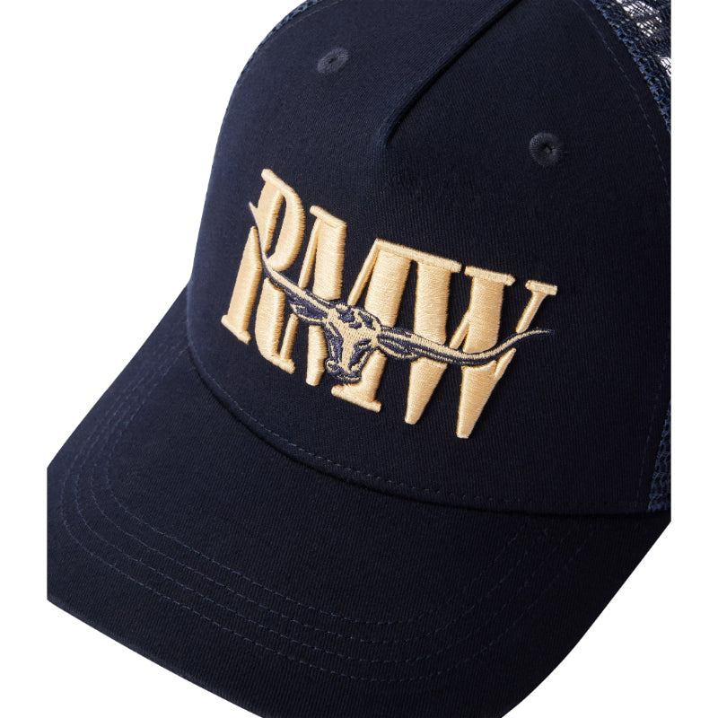 RM Williams Unisex Steershead Trucker Cap-Navy