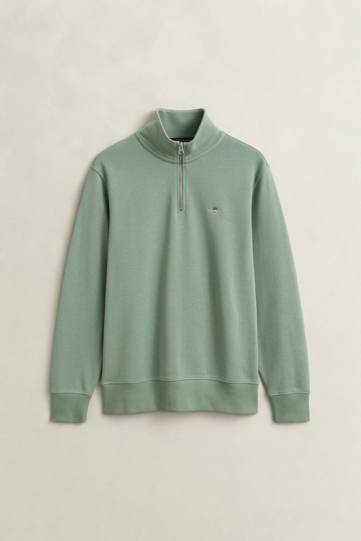 GANT Shield Half-Zip Sweatshirt-Surplus Mint