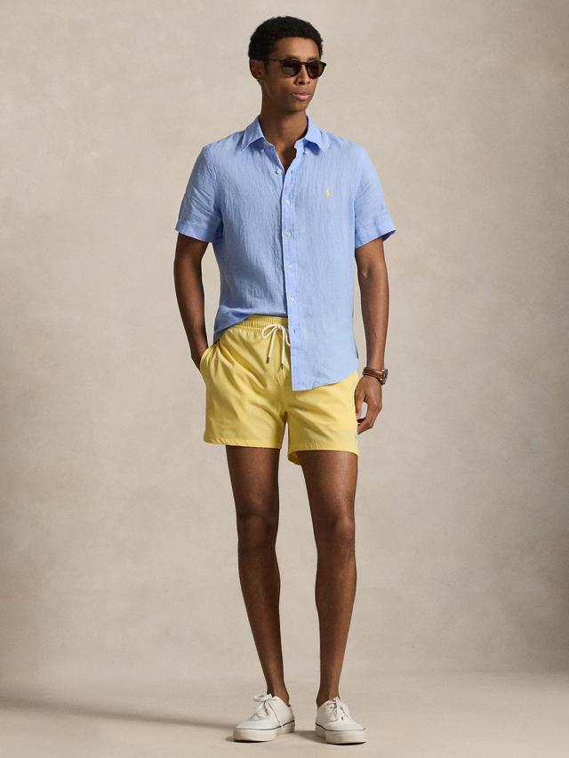 Polo Ralph Lauren Custom Fit SS Linen Shirt-Austin Blue