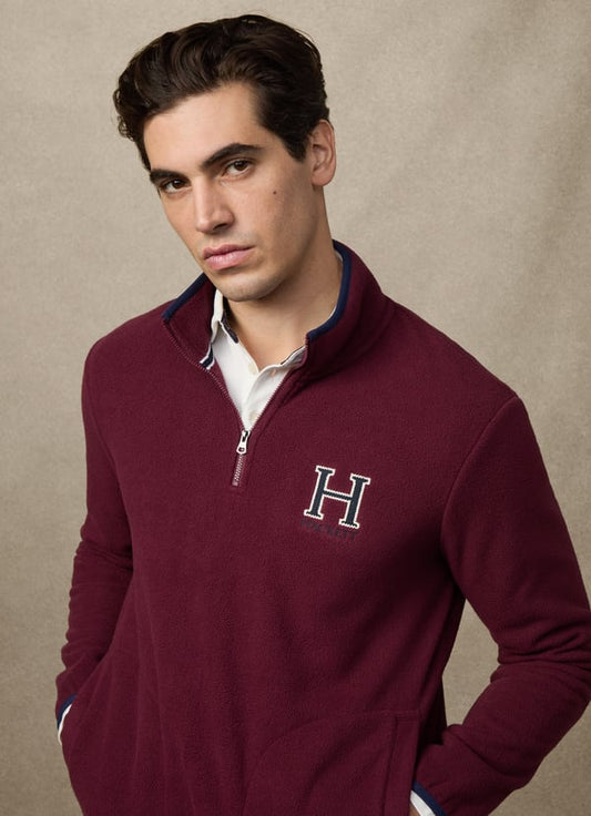 Hackett Logo Fleece 1/4 Zip Sweat