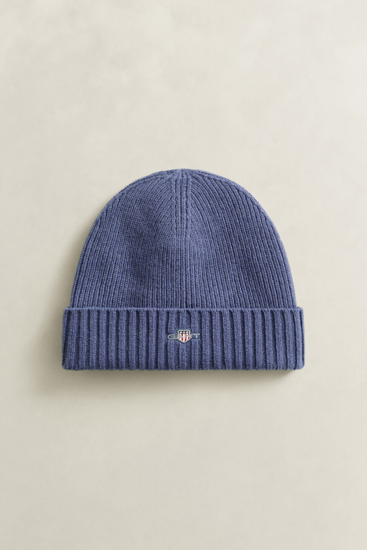 GANT Shield Wool Lined Beanie-Blue Horizon