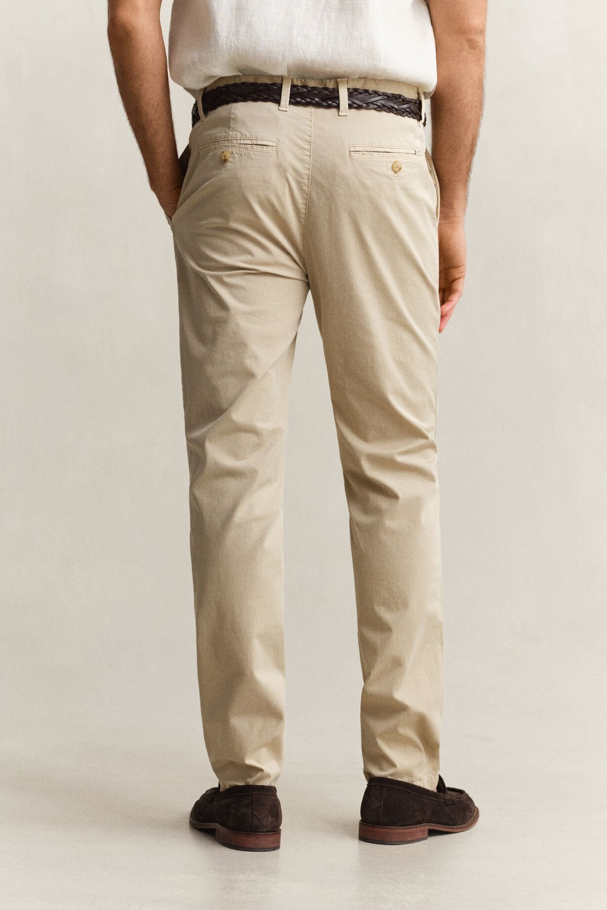GANT Slim Fit Sunfaded Chinos-Oat Beige